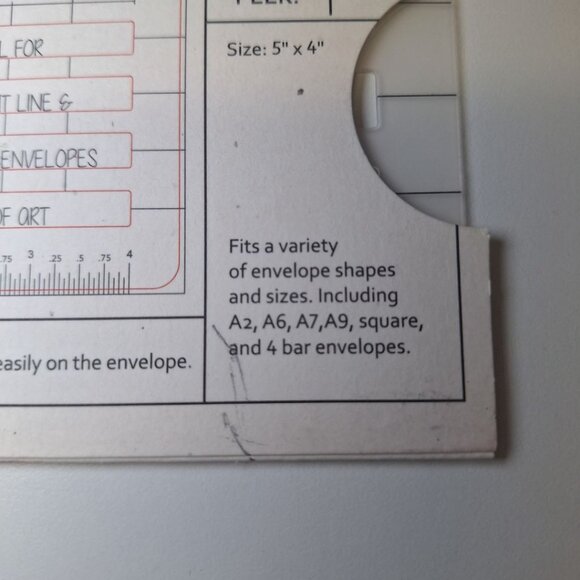 Simply Write Guide Letter Envelope USPS Mail Template Ruler 5x4 Lines Straight - Picture 5 of 5